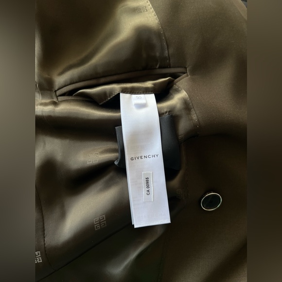 Givenchy U-Lock Wool Twill Blazer - Dark Khaki Green, Pristine Condition - Picture 11 of 13